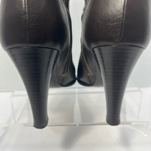 Coach Nancie Dark Brown Leather Zip Up Boot Made in Italy Womens size 10 - Picture 5 of 9